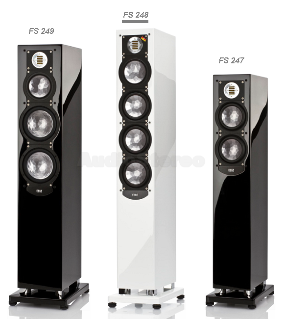 ELAC FS 249 - FS 248 white hg - FS 247 group view